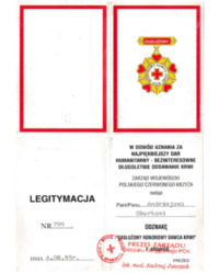 Legitymacja nr 799 - 1995.08.04